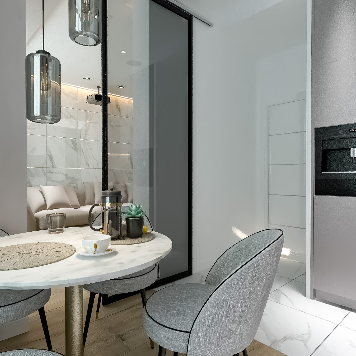 2020. 13. 10. Проект дизайна интерьера квартиры (кухня-гостиная)