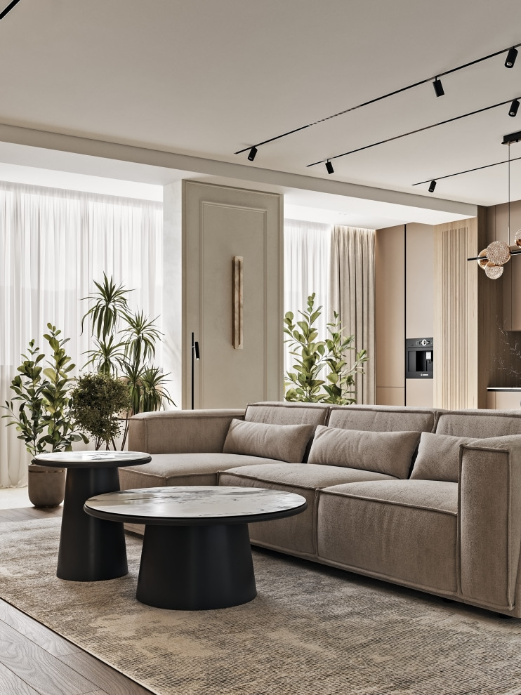 Дизайн интерьера квартиры в современном стиле в ЖК Шмитовский