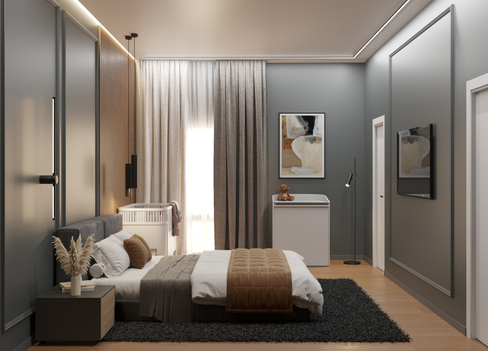 3D-визуализация мастер-спальни. Совместно с дизайнером.