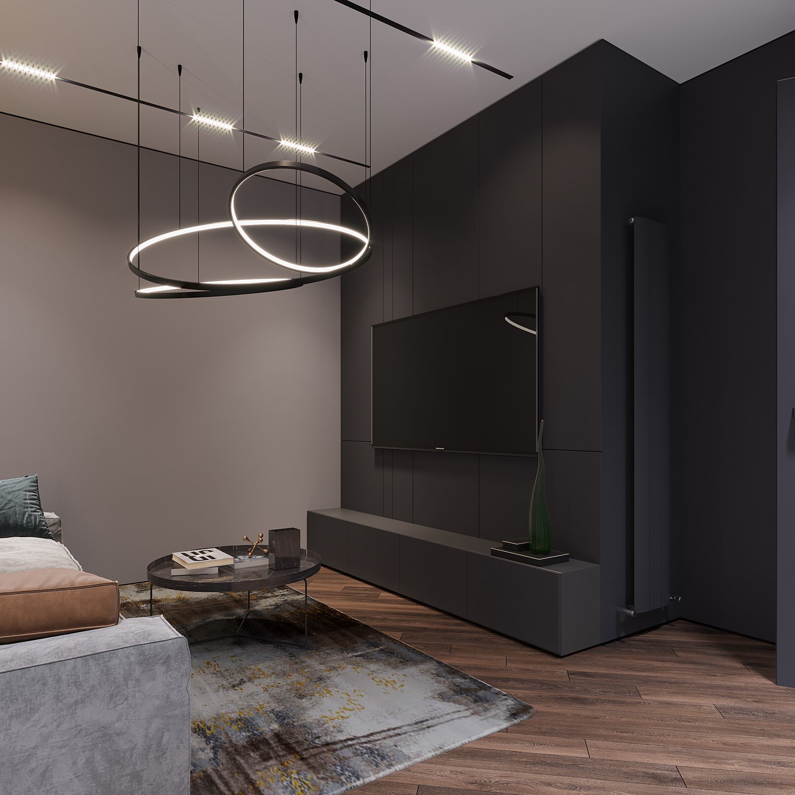 Контрастный проект квартиры в Кранодаре