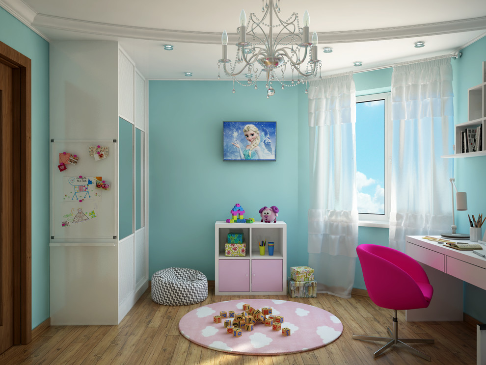 Обложка проекта: Детская комната в голубых тонах