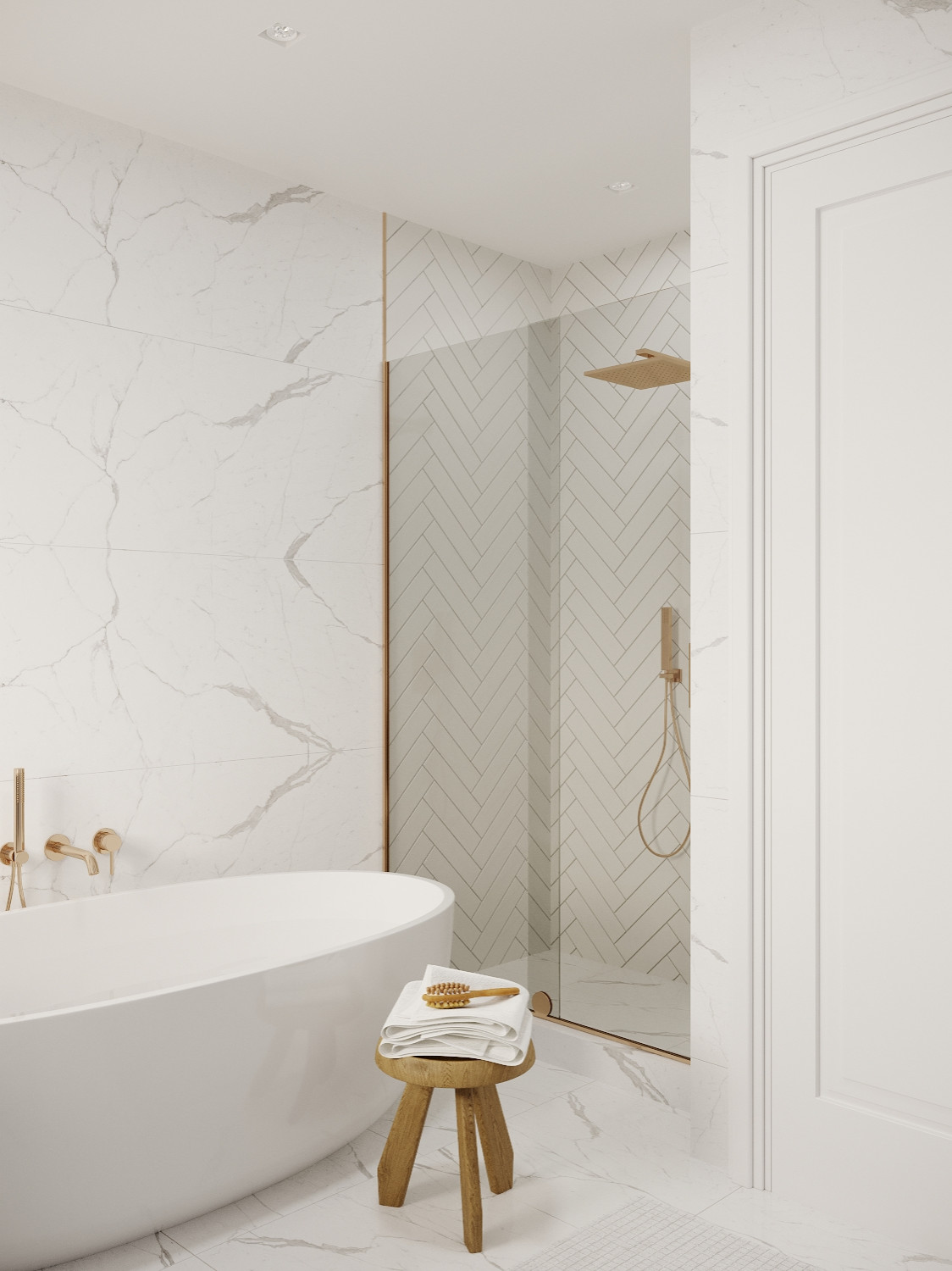 Современный таунхаус в теплой бежевой гамме