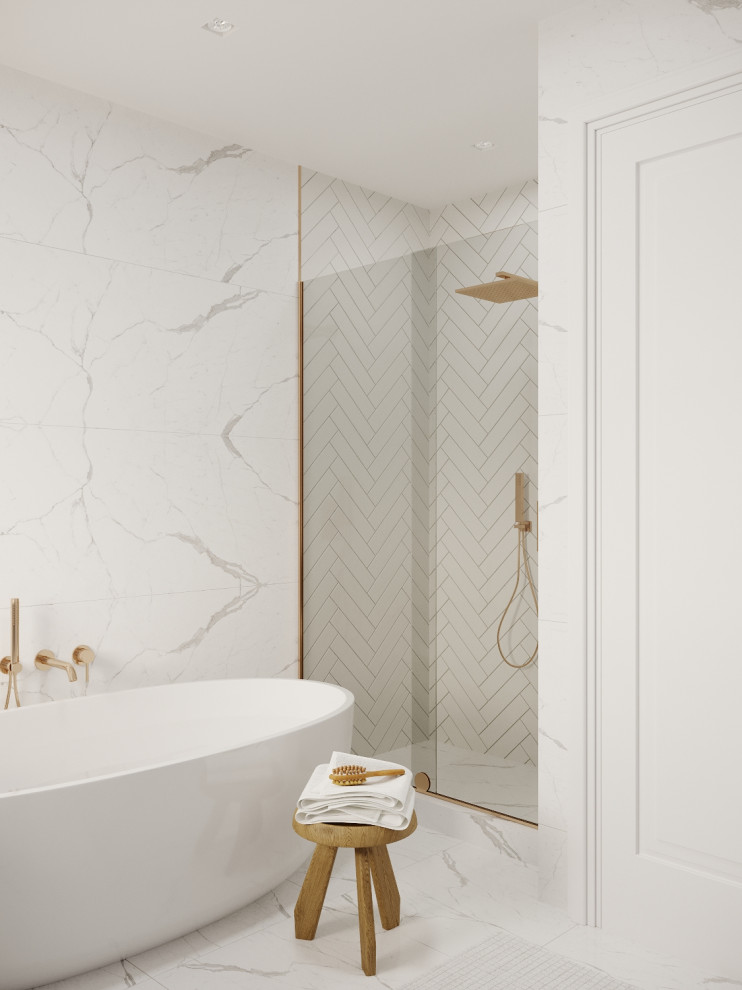 Современный таунхаус в теплой бежевой гамме