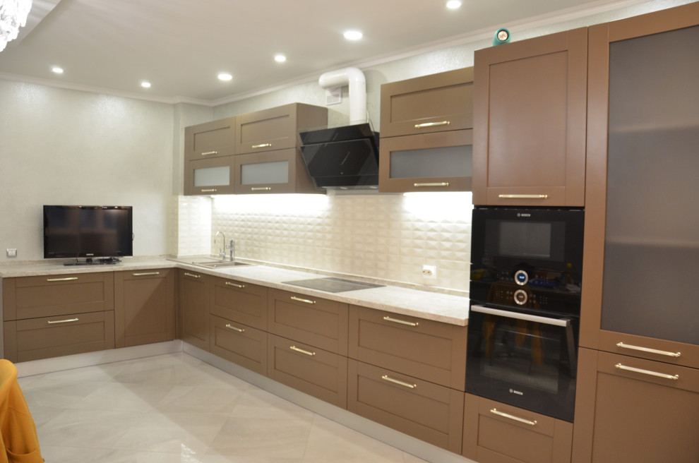 Кухня Кальвадос из массива бука покраска RAL