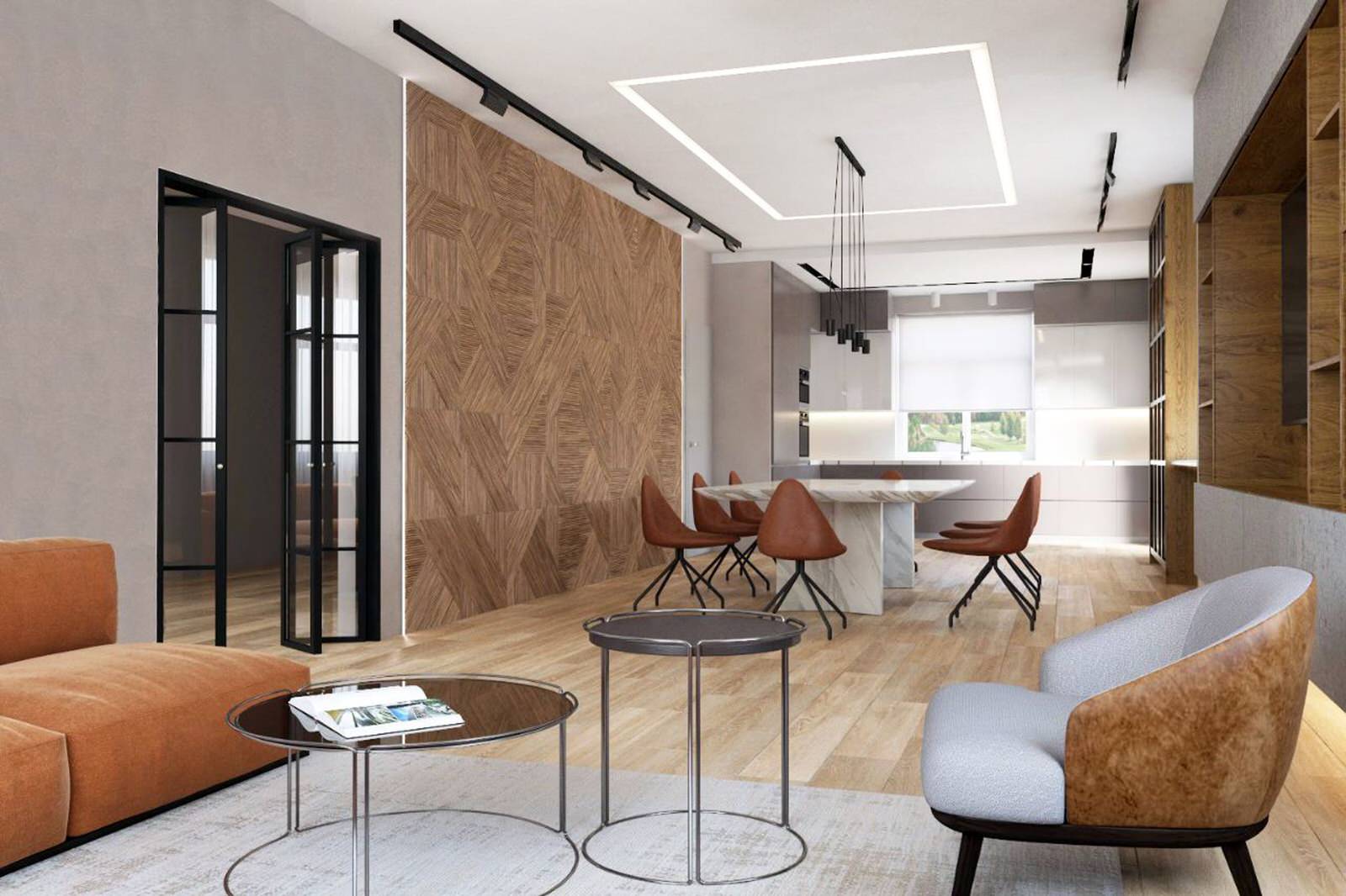 Обложка проекта: Кухня-гостиная в современном стиле