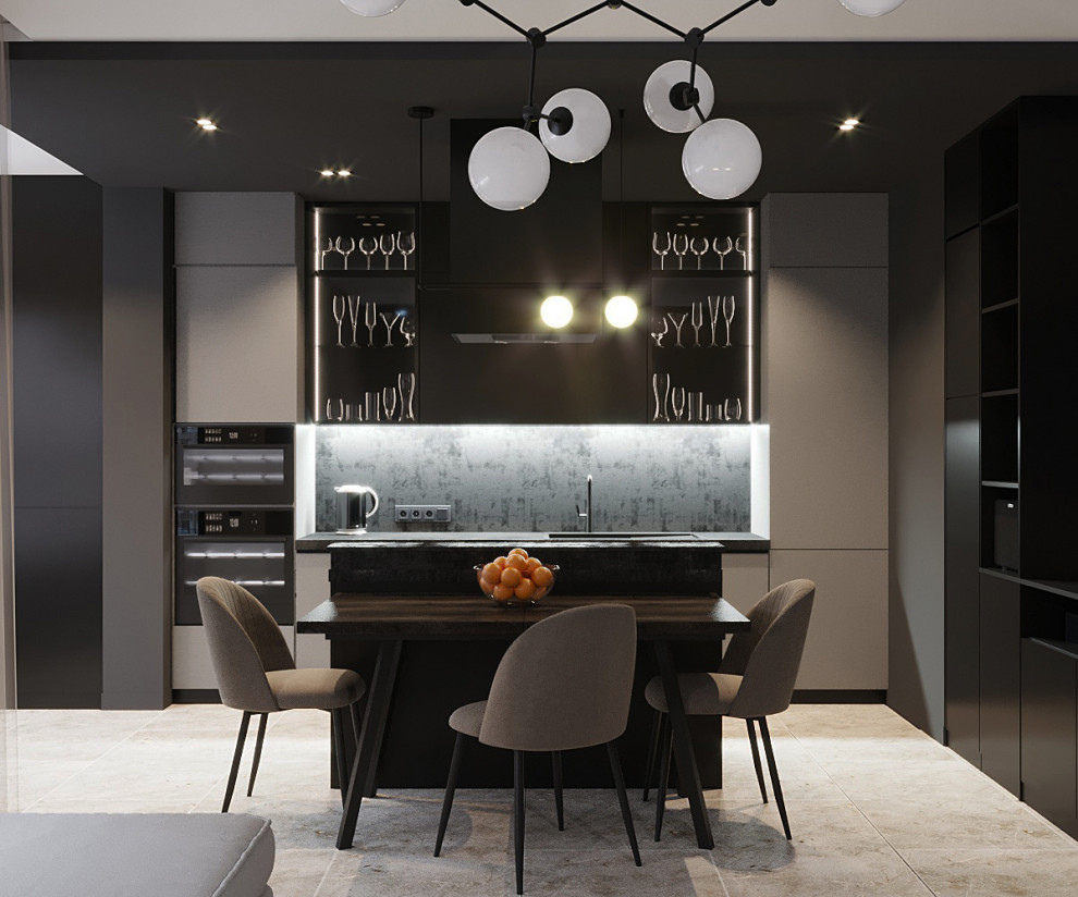 Обложка проекта: Кухня-гостиная в ЖК Достояние