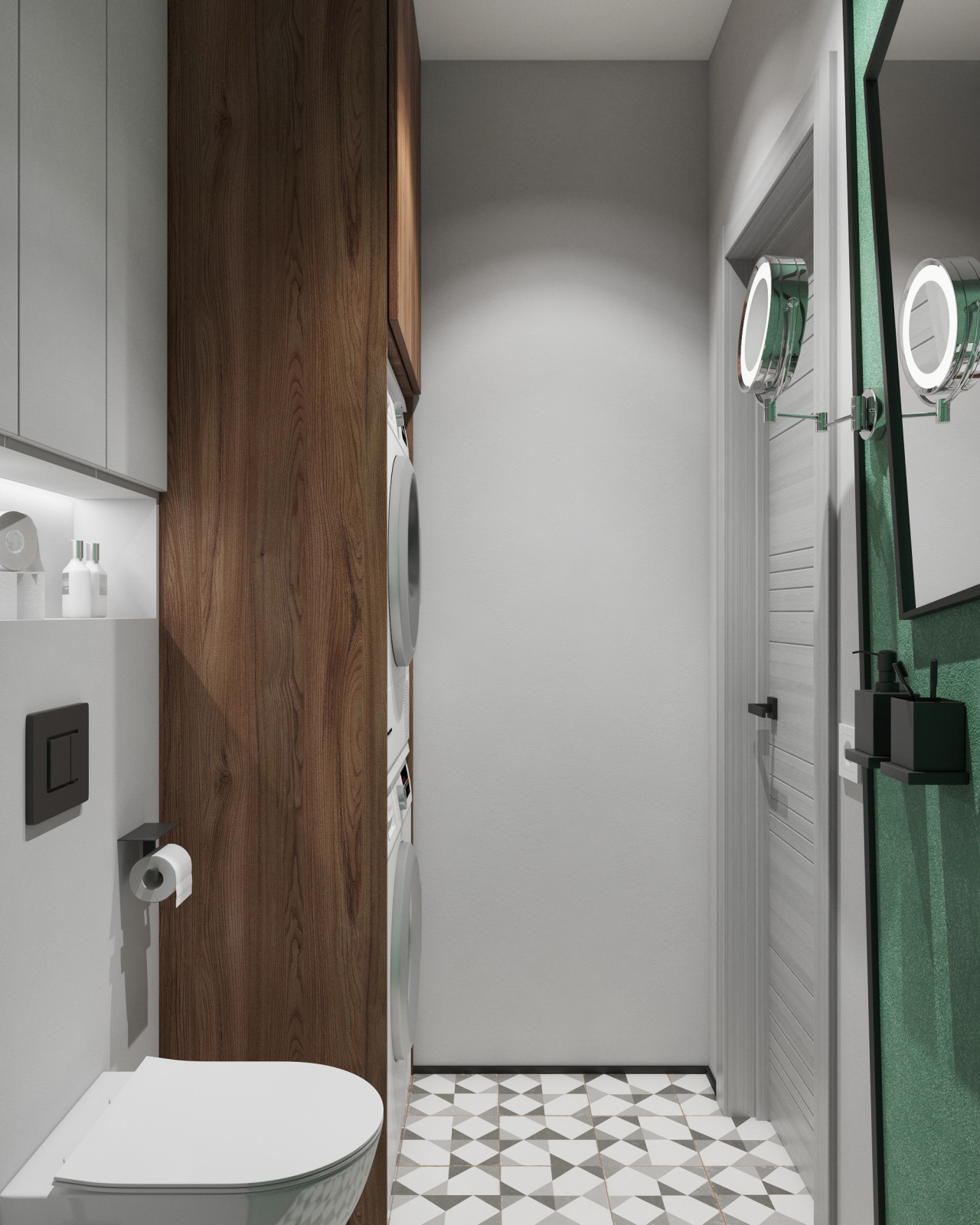 Обложка проекта: Квартира в зелёных оттенках