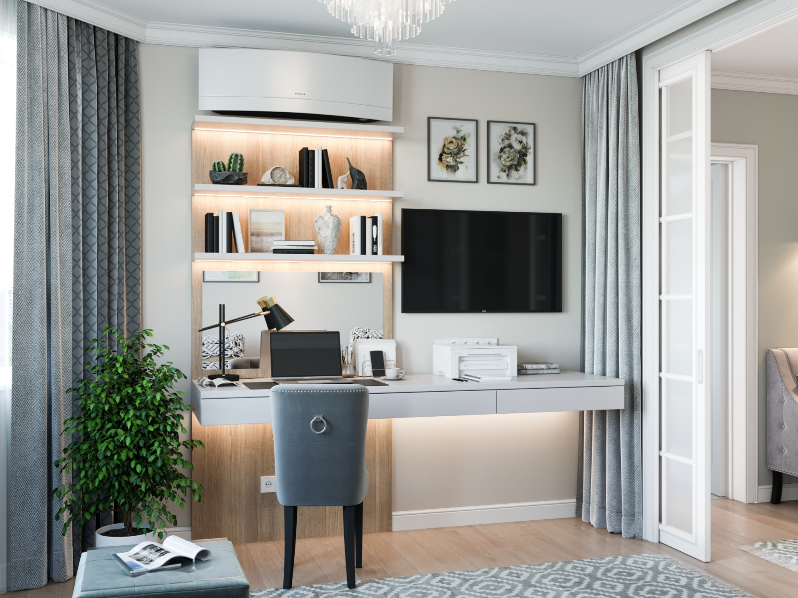 Интерьер квартиры на Туристской ул. - "Springflat" (57,8 кв.м.)