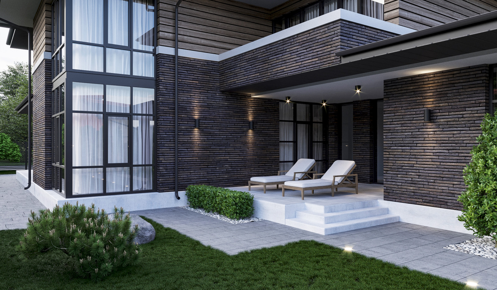 Проект дома в стиле прерий (Райта)