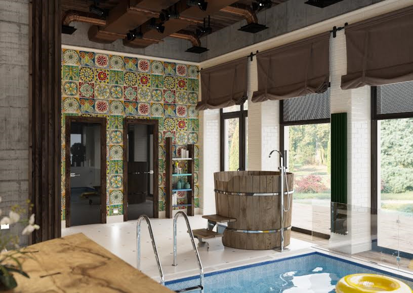 Современная интерпретация шале, просторный загородный дом