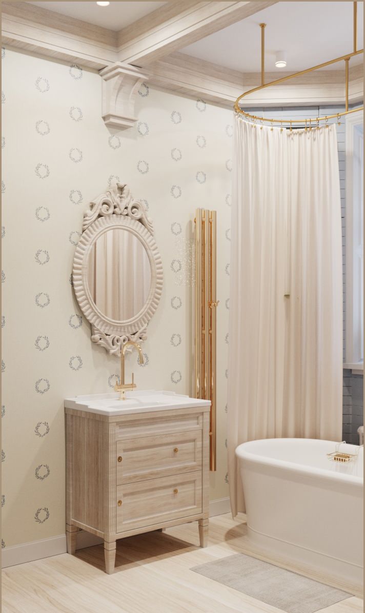 Ванная комната в классическом исполнении
