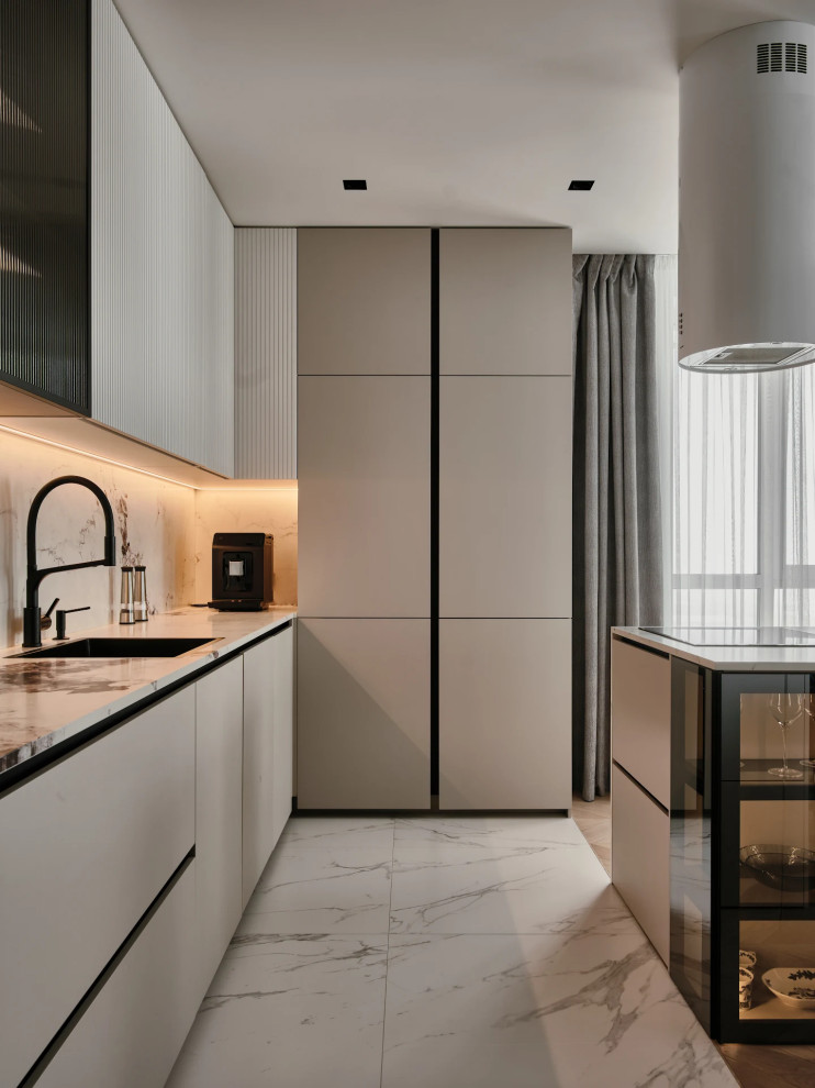 Дизайна-проект кухни гостиной ЖК "Две эпохи"