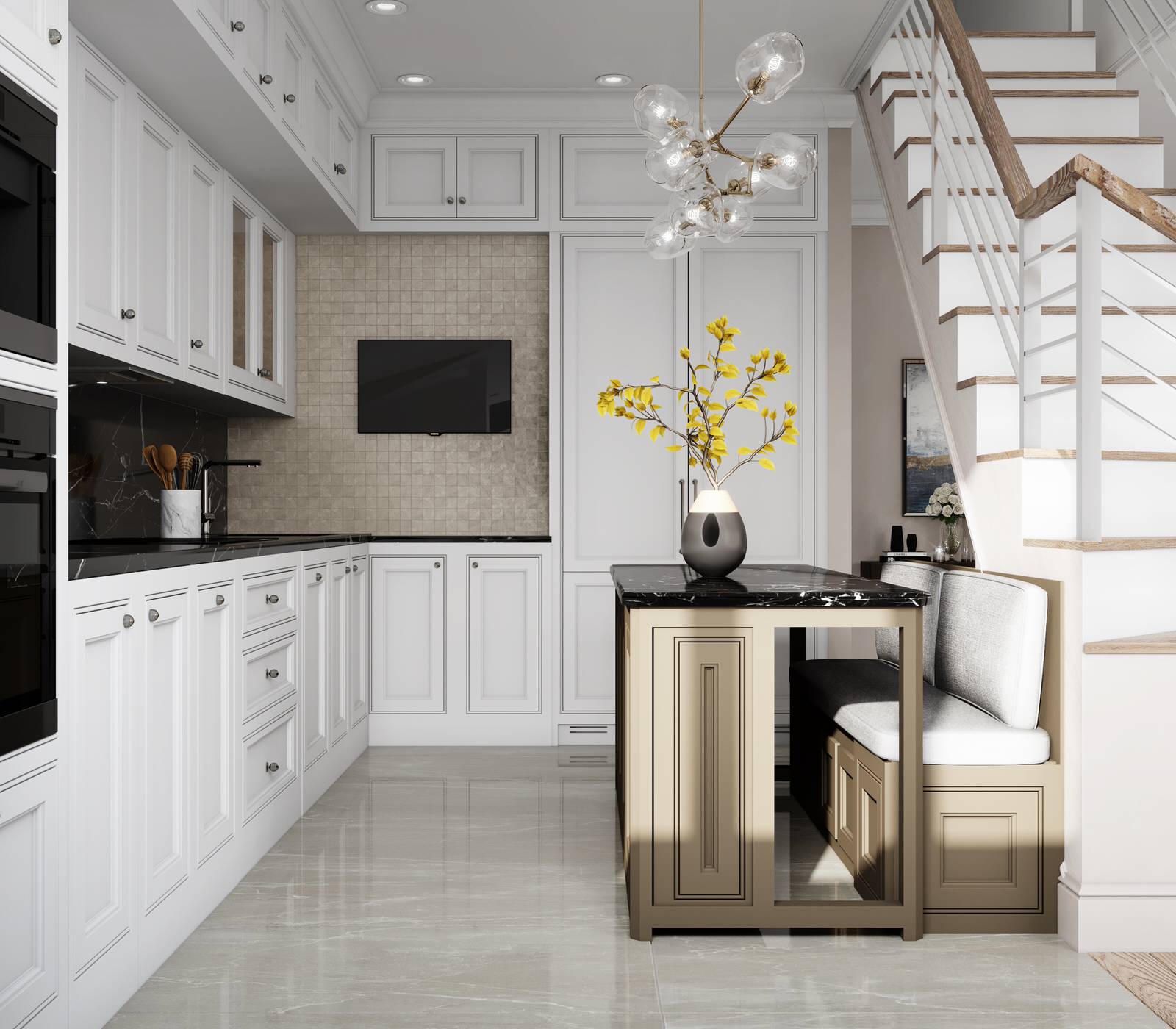 Двухуровневая квартира для пары со взрослым сыном