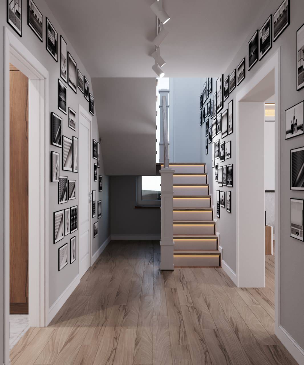 Интерьер в скандинавском стиле 152 м^2. г.Казань