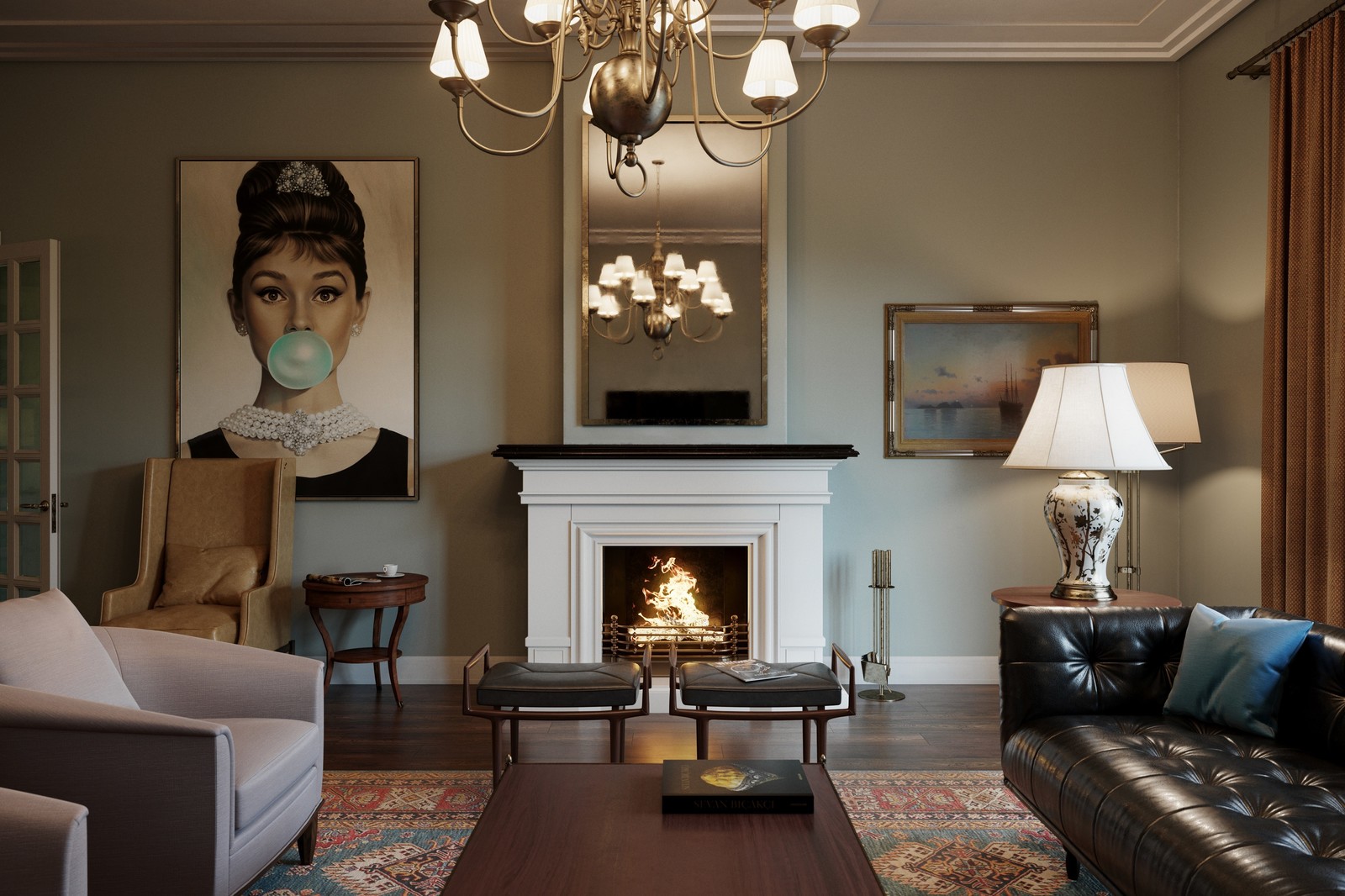 Дизайн-проект загородного дома в стиле Тиффани