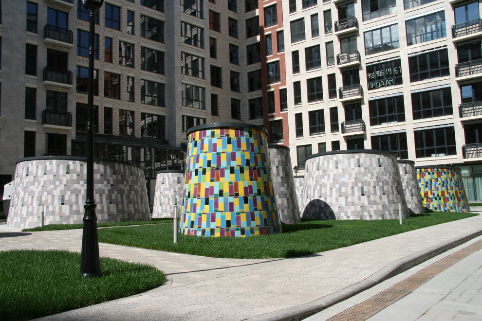 Малые архитектурные формы. Оформление внутреннего двора ЖК "Барин Хаус"