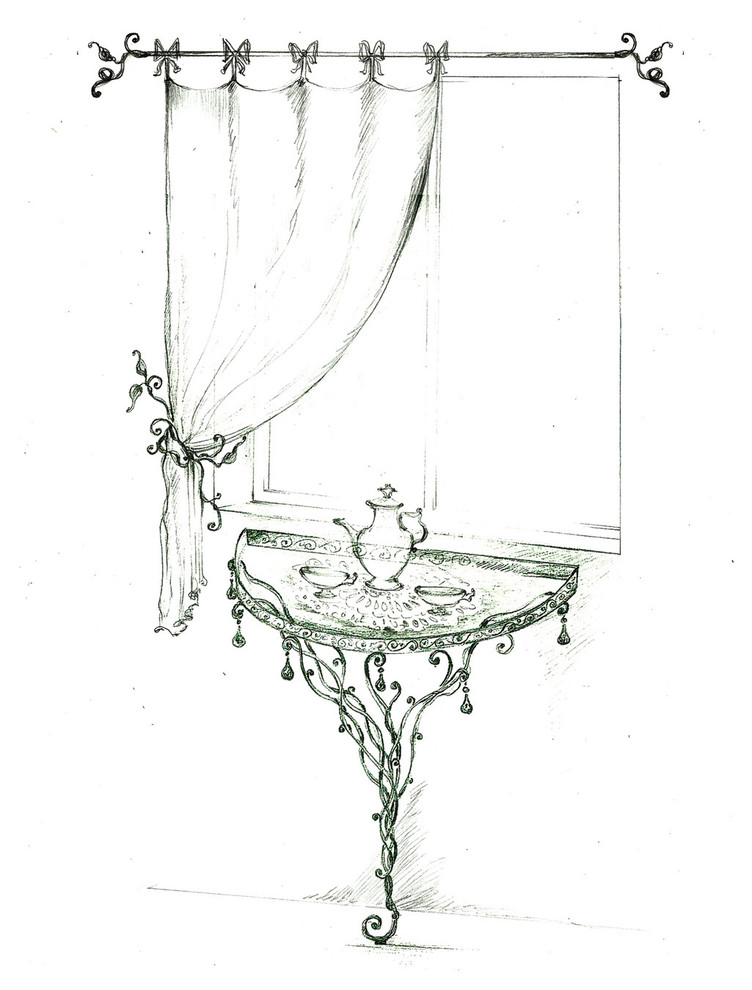 Обложка проекта: Кованый столик "С добрым утречком"