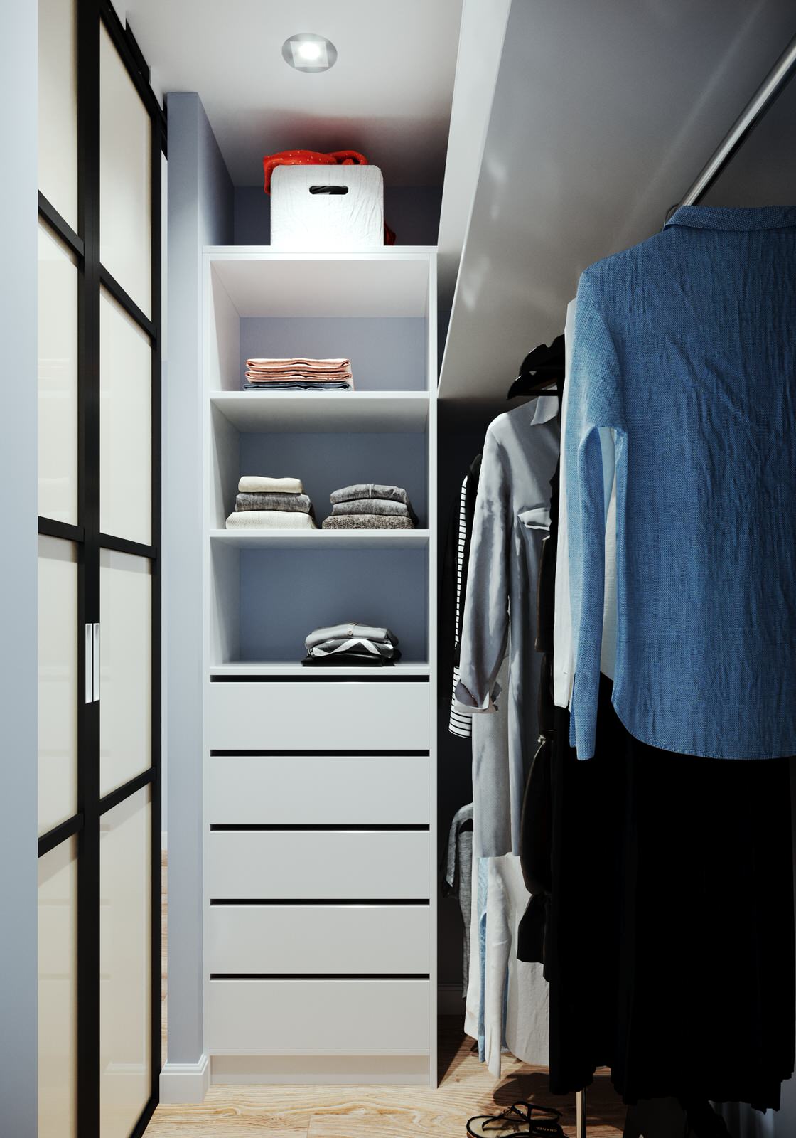 Проект интерьера двухкомнатной квартиры в стиле сканди