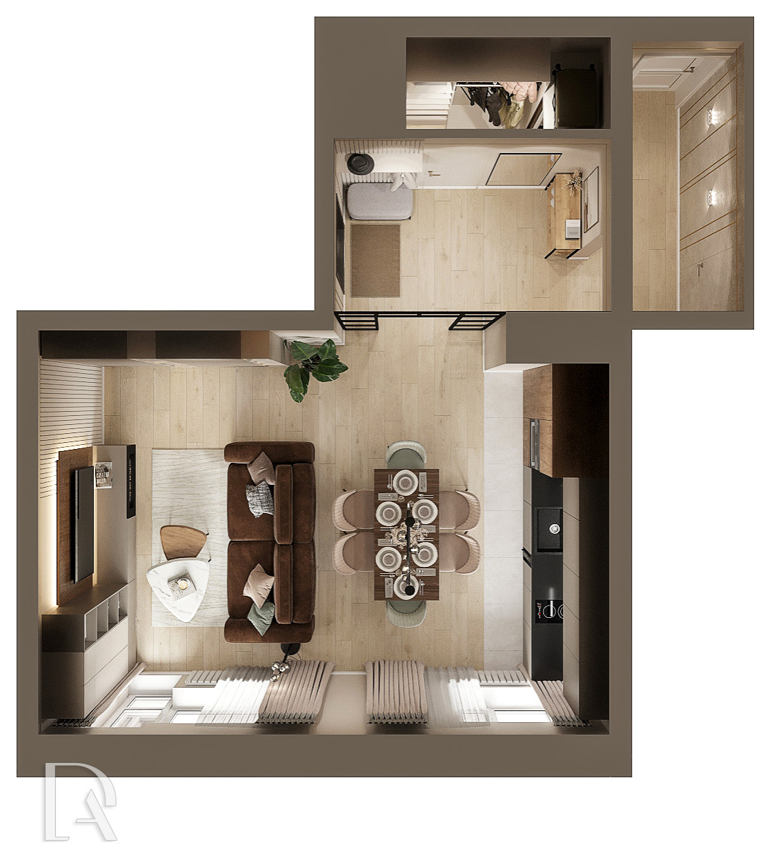 Квартира 35,5 м2 +2 спальни