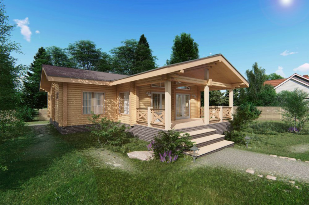 Обложка проекта: Одноэтажный деревянный дом - проект 60 ПБ