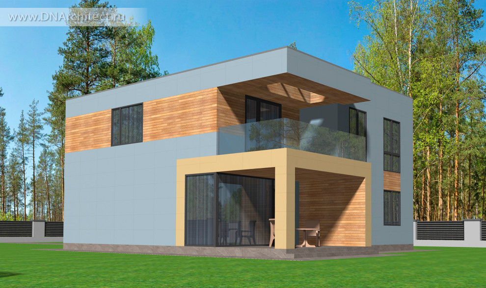 Проект дома в стиле модернизм / кубизм
