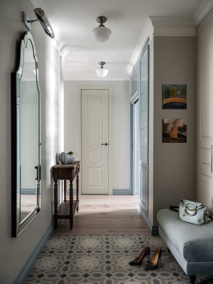 Houzz тур: Одна квартира из двух — интерьер в тёплых серых тонах