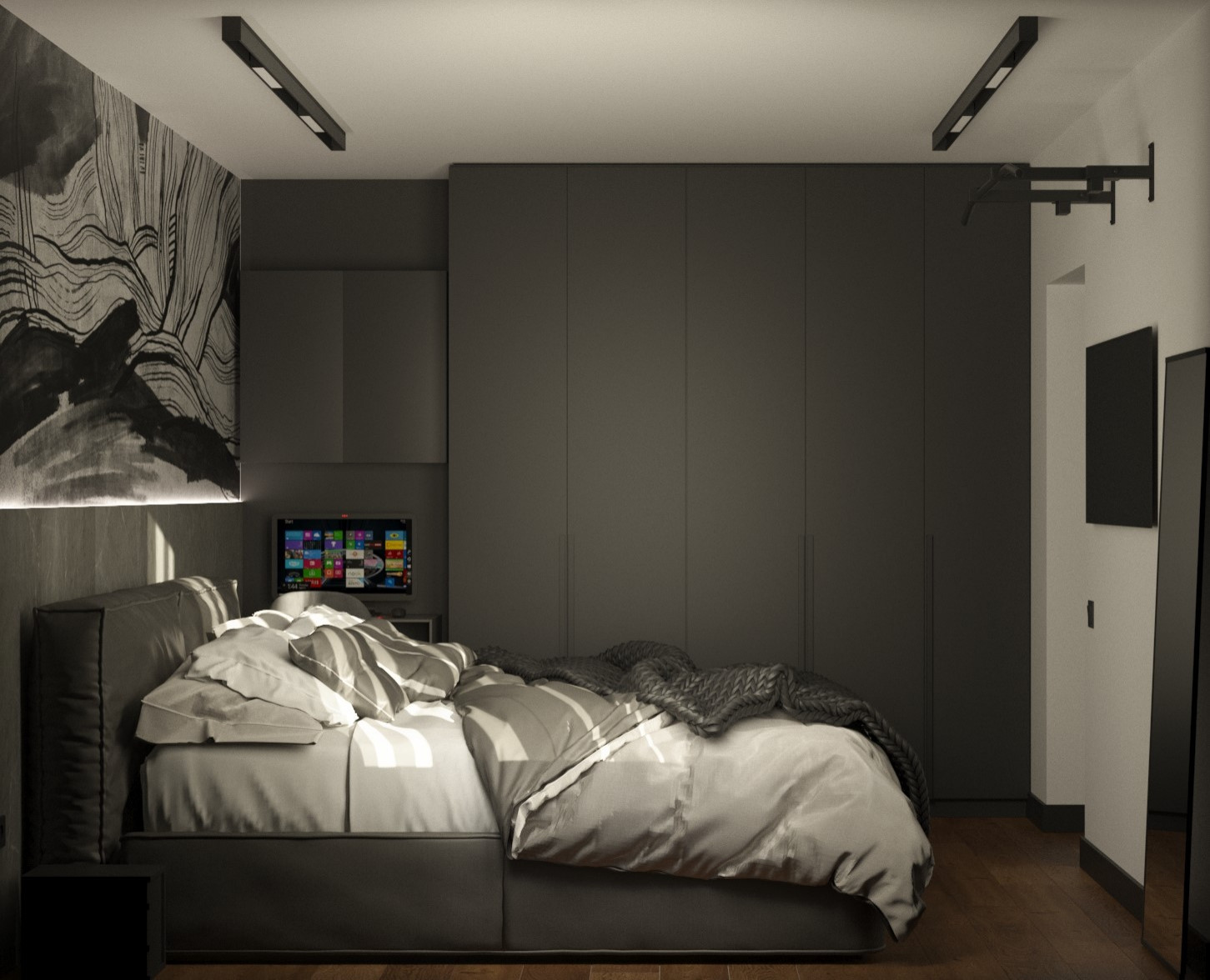 Квартира в Санкт-Петербурге в темных тонах