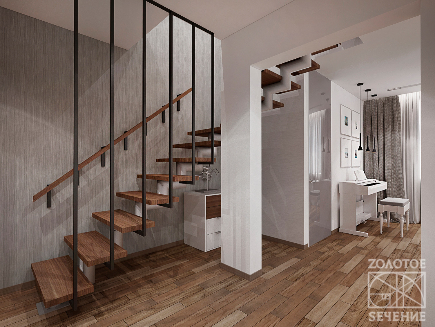 Интерьер двухуровневой квартиры