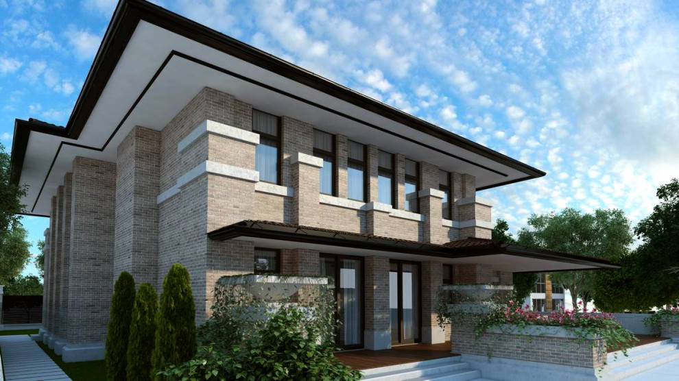 Обложка проекта: Дом в стиле Райта в Краснодаре