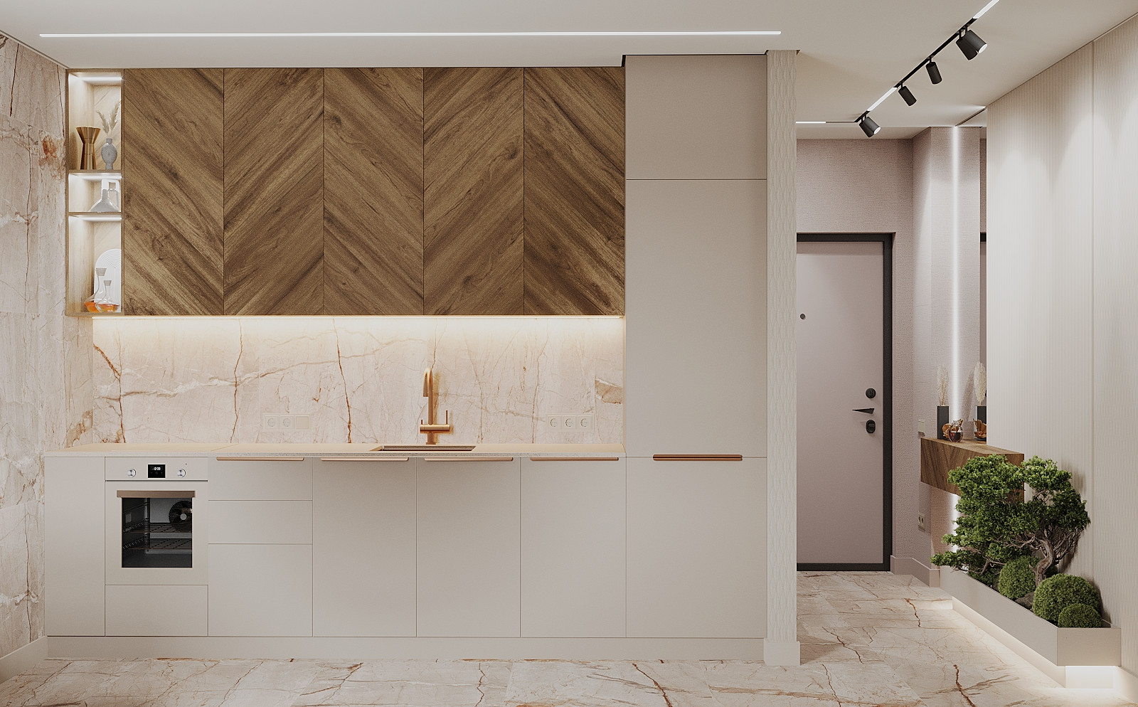 Интерьер 4-ёх комнатной квартиры_ "EHTNO TERRA_COTTA"