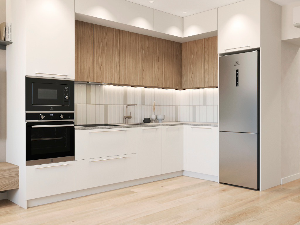 Кухня-гостиная в современном стиле 25 м.кв