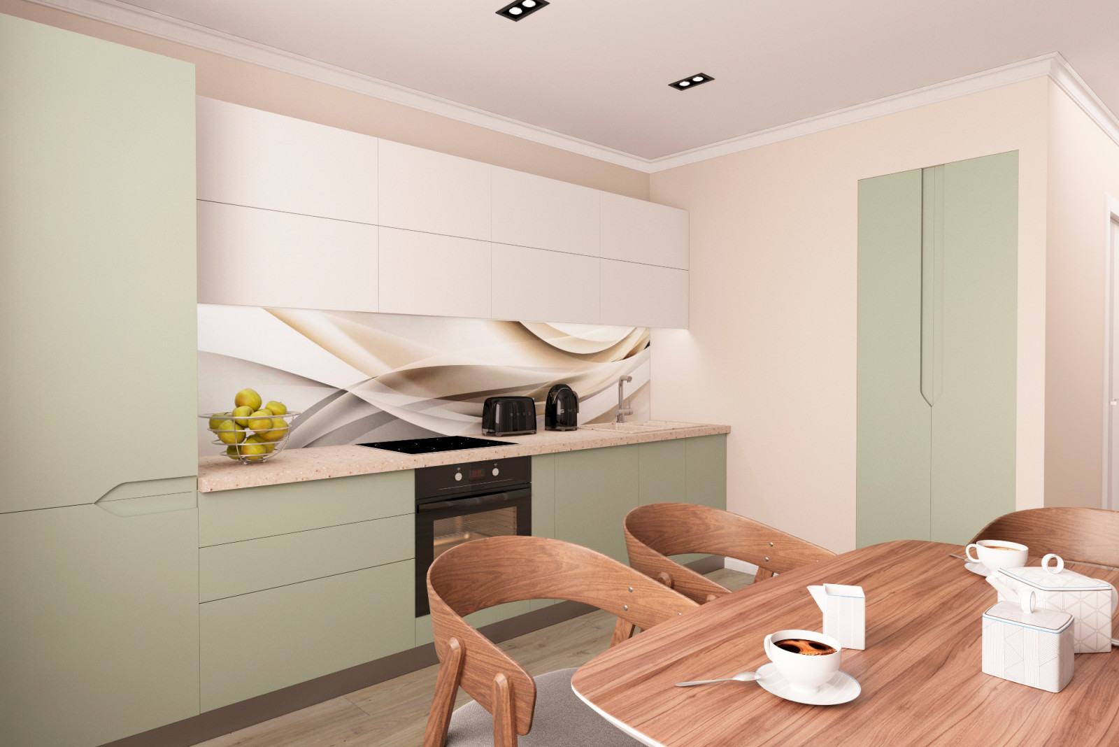 Дизайн 1  комнатной квартиры в ЖК "Аврора-парк", г.Краснодар