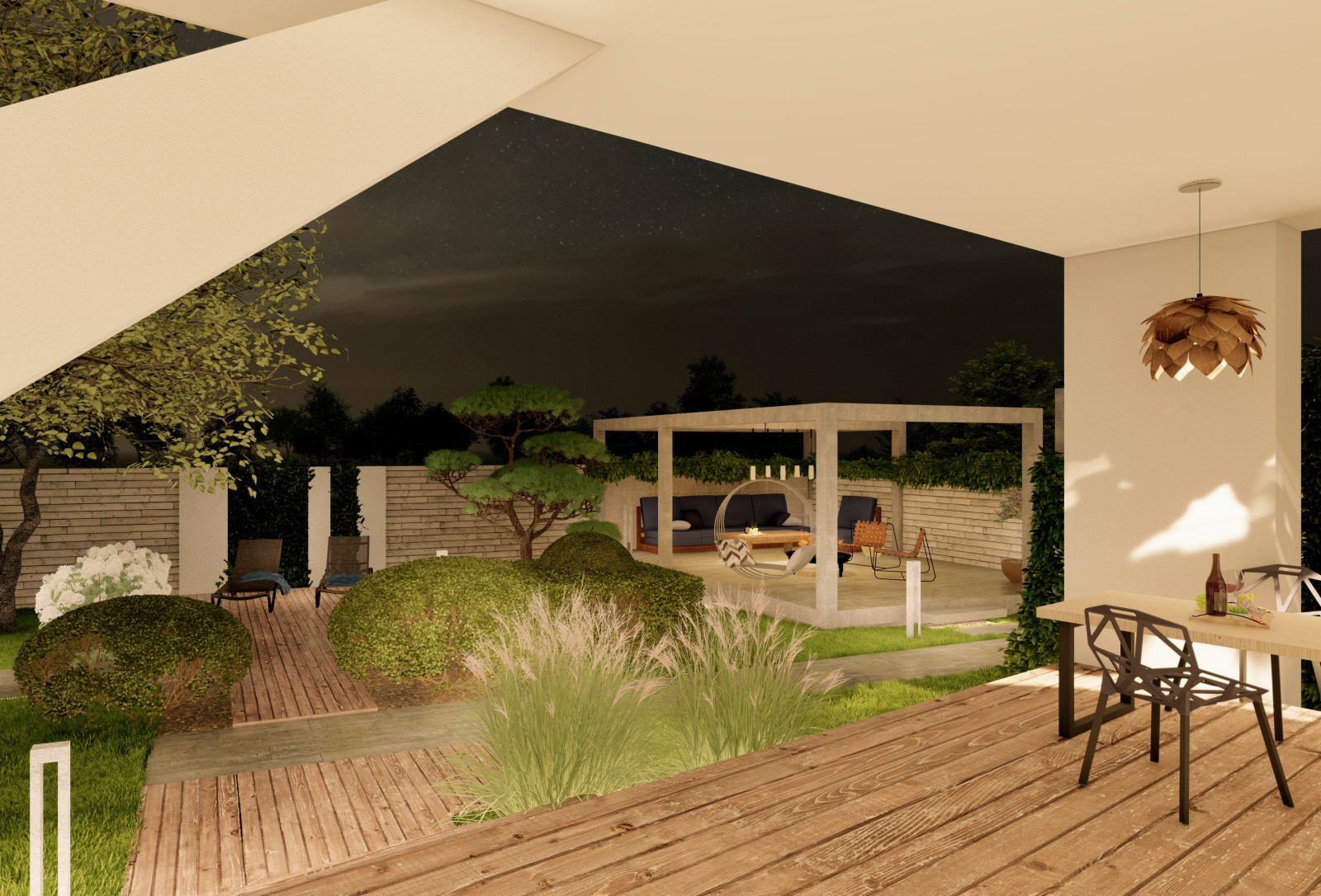 Сад в стиле минимализм