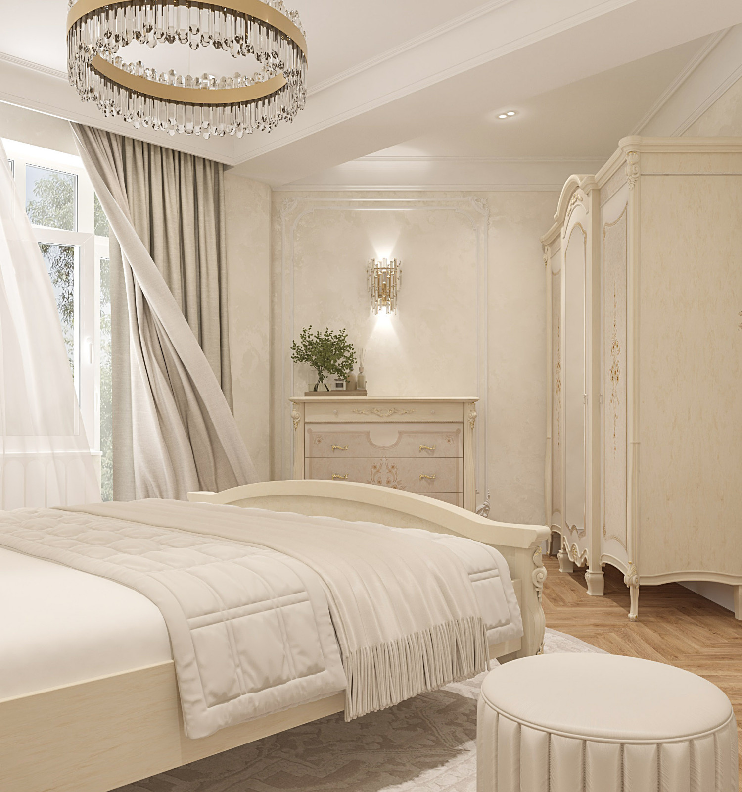 Интерьер Женской спальни . Таунхаус в КП "Образцово"