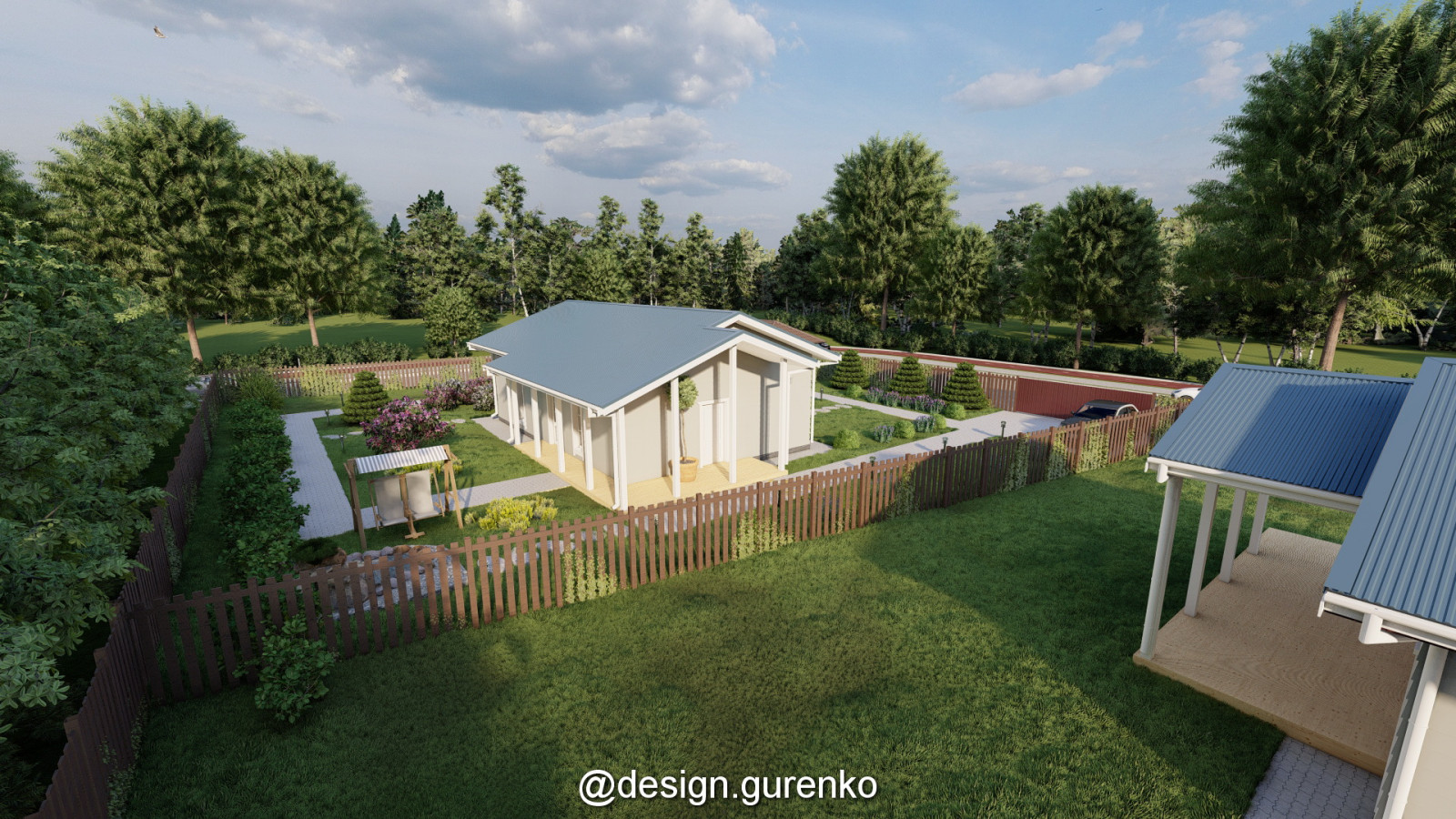 Обложка проекта: Визуализация дома и участка в Карелии