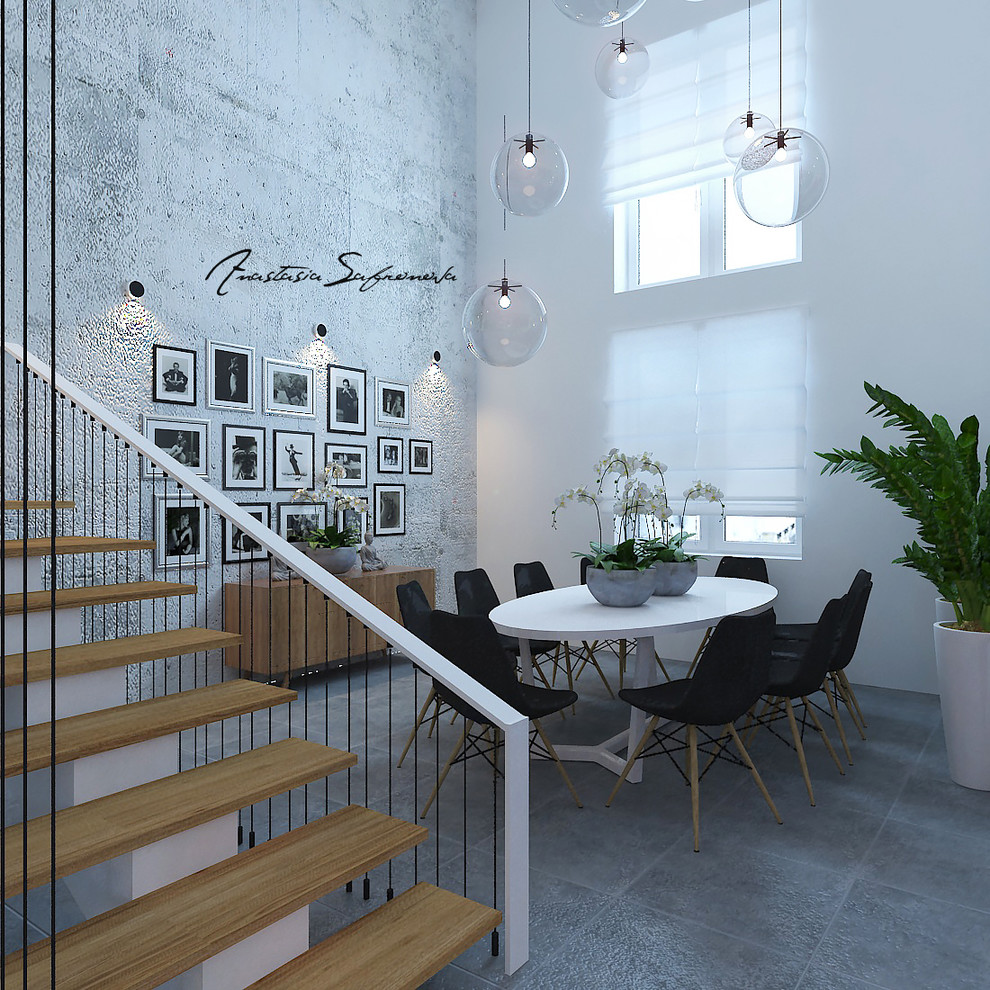 Дизайн интерьера первогот этажа дома в п.Солнечный Берег