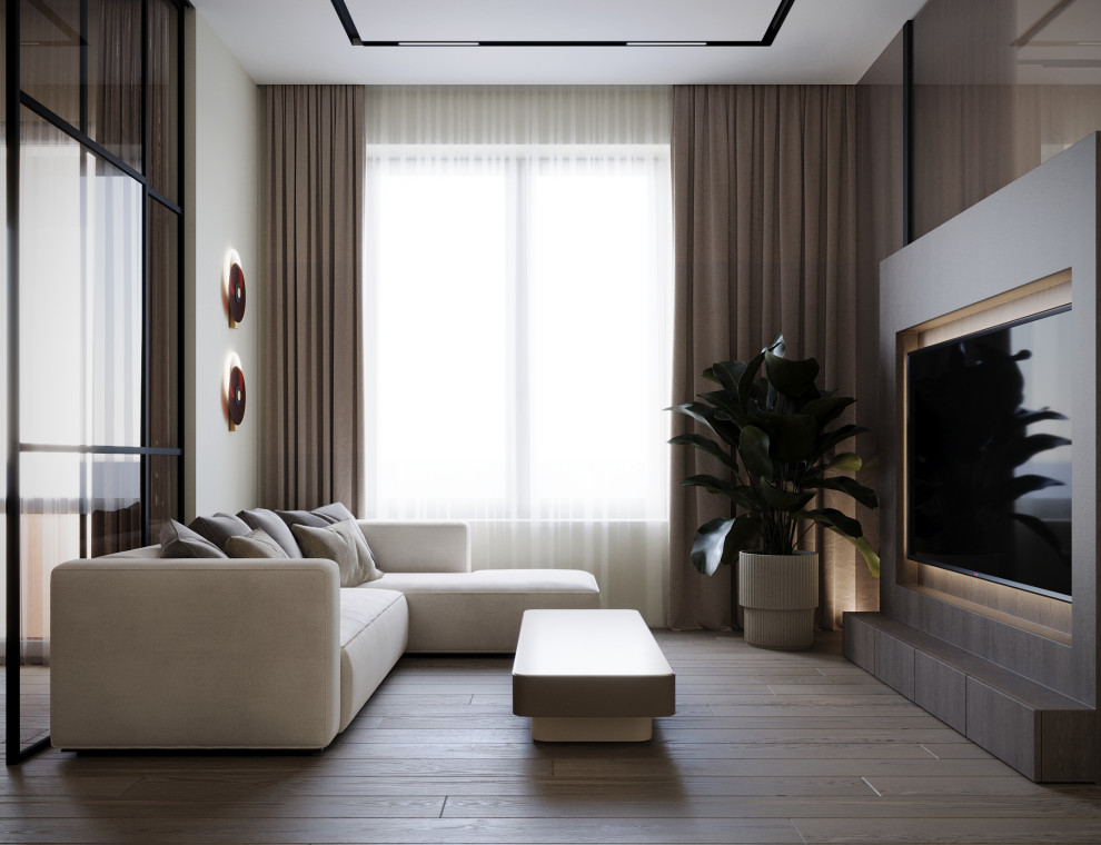 Визуализация кухни-гостиной в жк  Амур-Сити