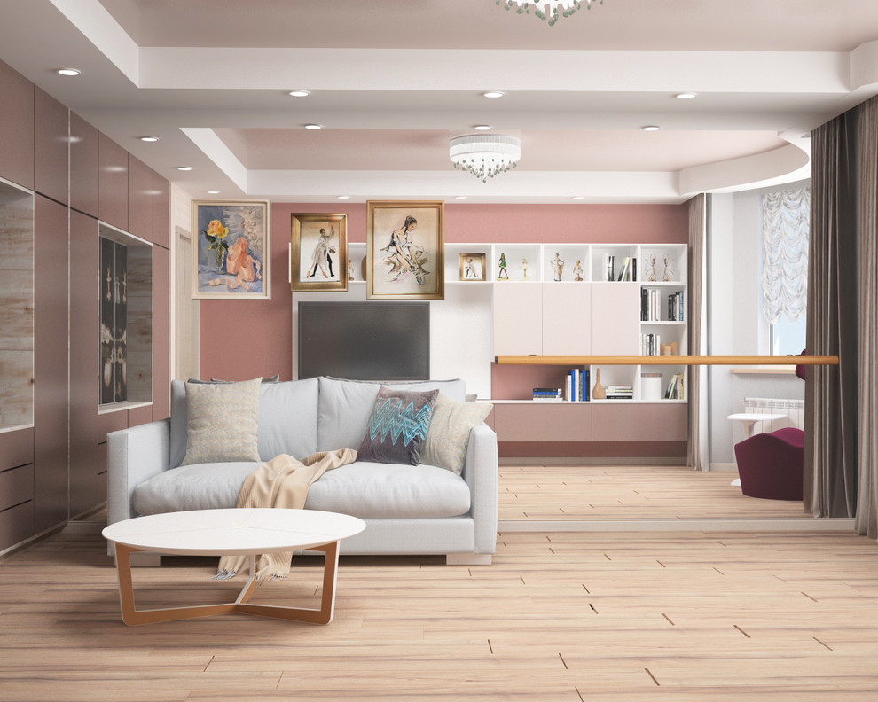 Квартира для Балерины в пудровых тонах.