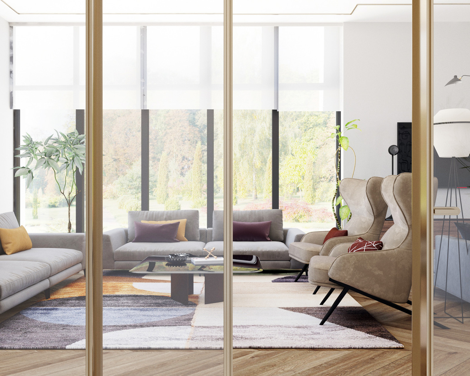 Гостиная в загородном доме во Владимирской области