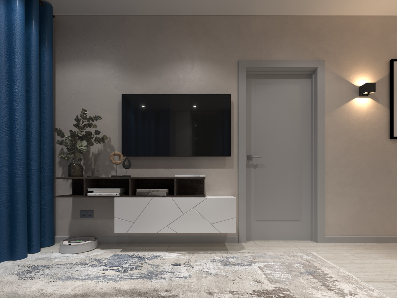 Квартира для холостяка (визуализации и коллажи)