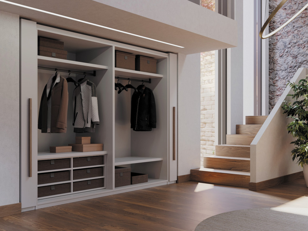 Скрытая прихожая с раздвижными фасадами