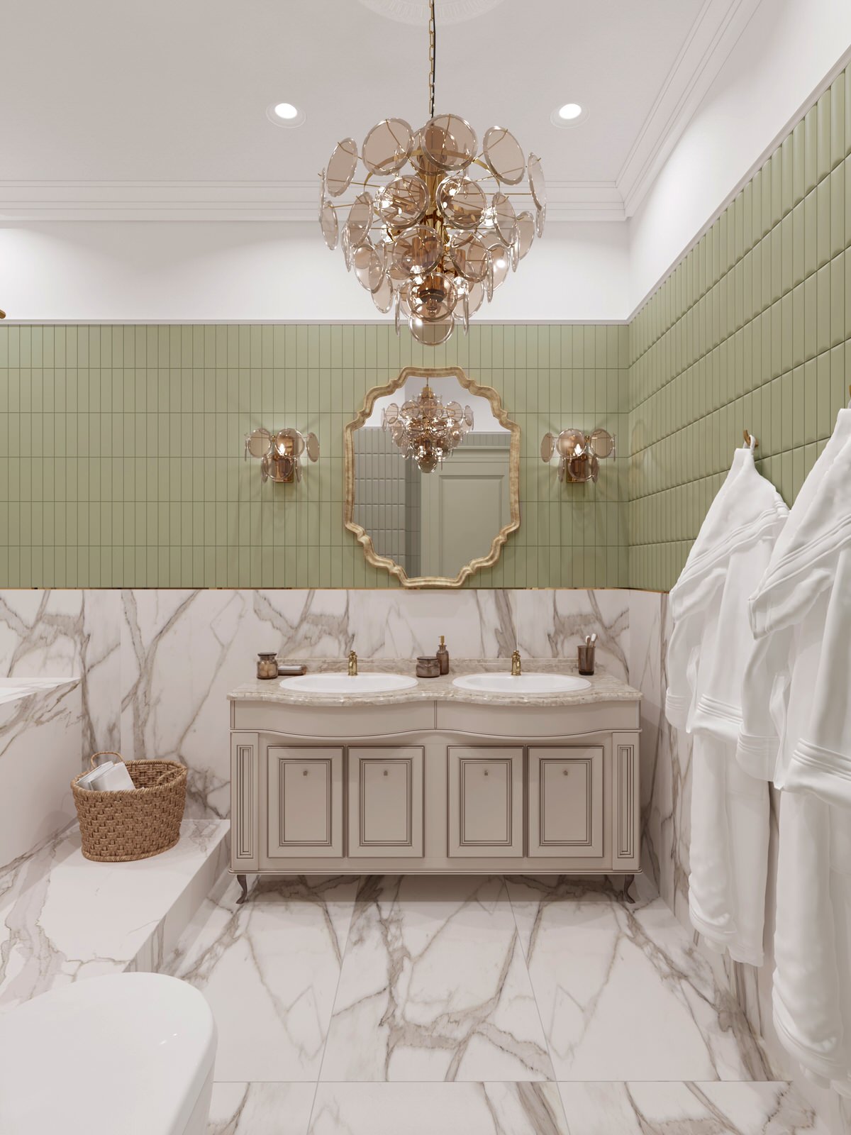 Обложка проекта: Ванная комната в стиле современной классики