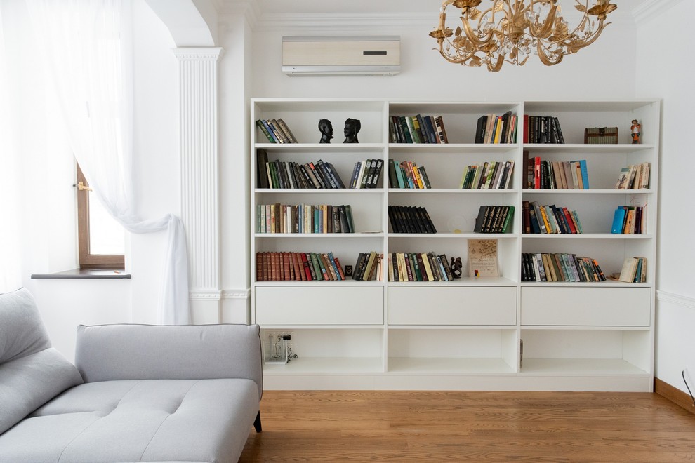 Стеллаж raumplus белый платиновый