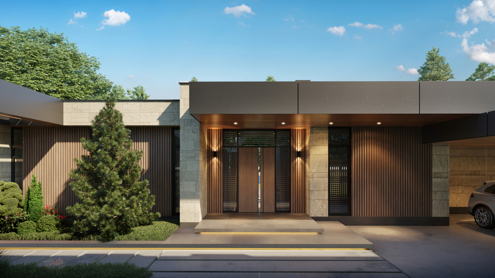 Проект одноэтажного индивидуального жилого дома. МО, Одинцовский р-н, д. Чигасов