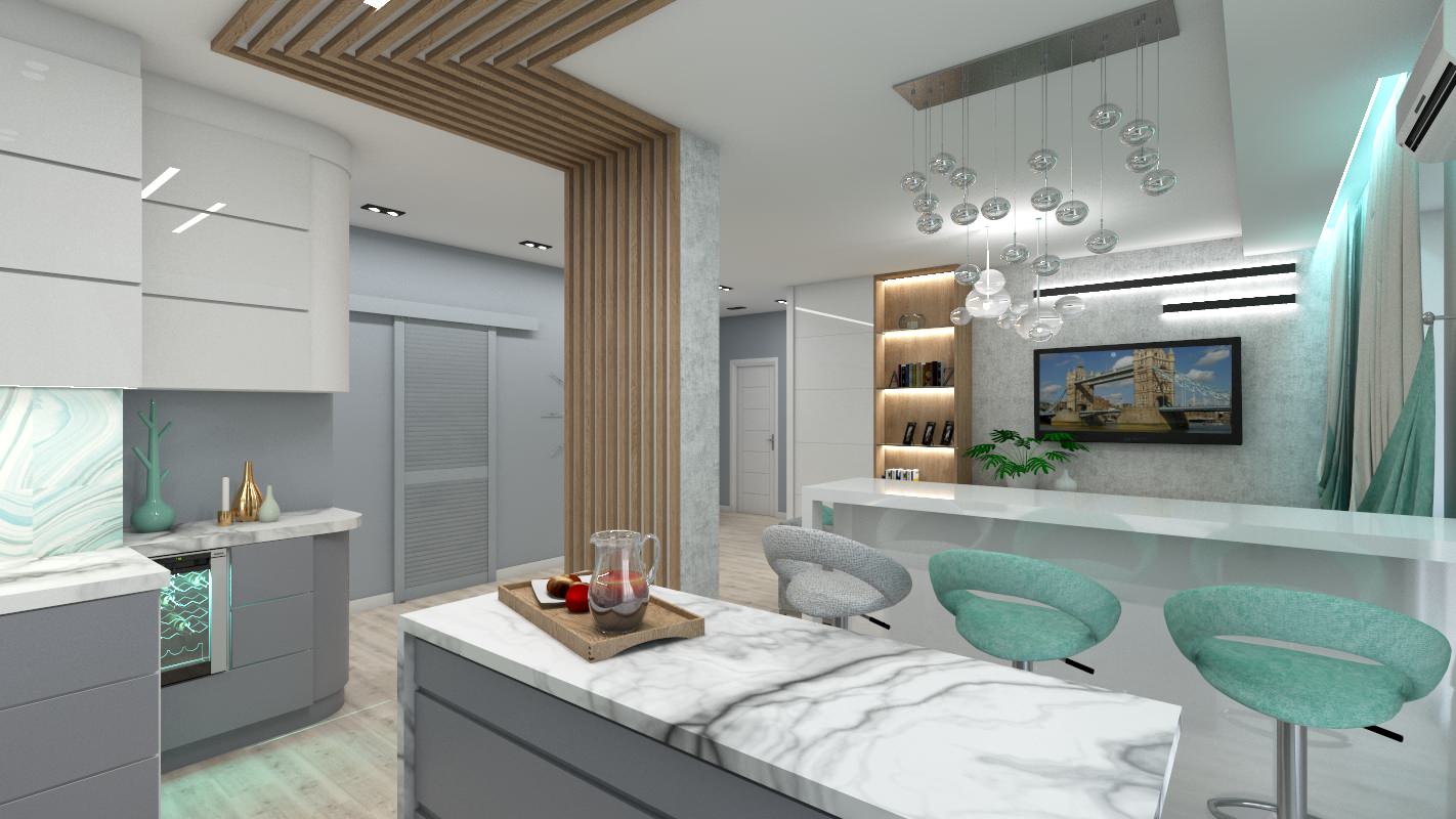 Дизайн проект 3-х комнатной квартиры "Пифагор"