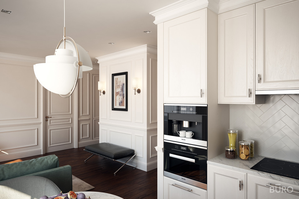 Строгий интерьер в стиле американская классика