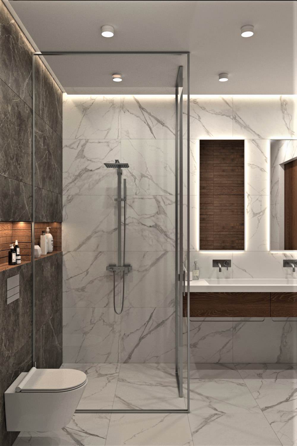 Монохромный с деревом