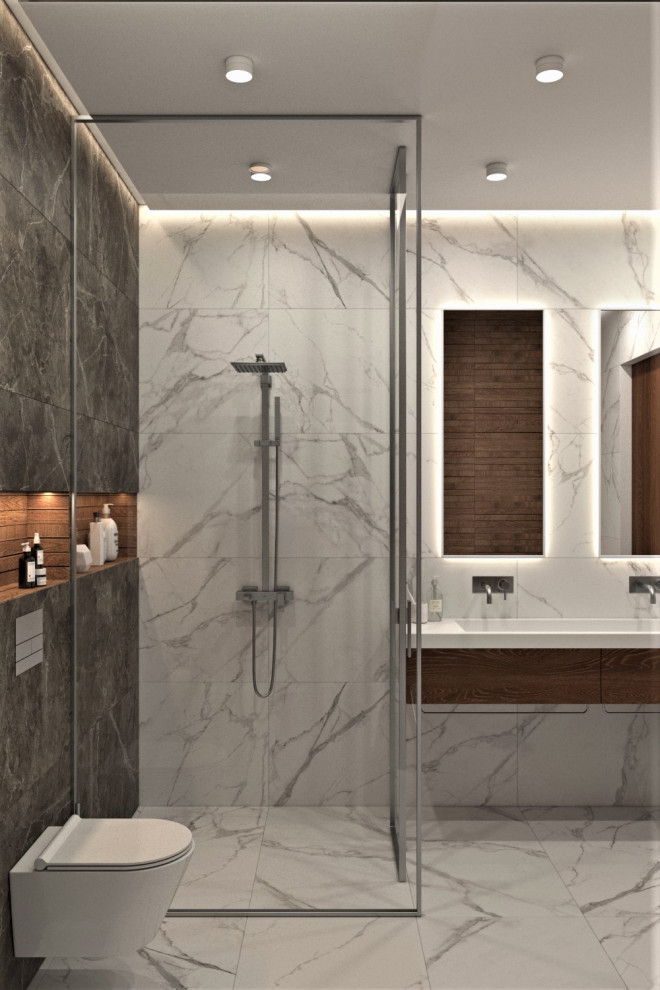 Монохромный с деревом