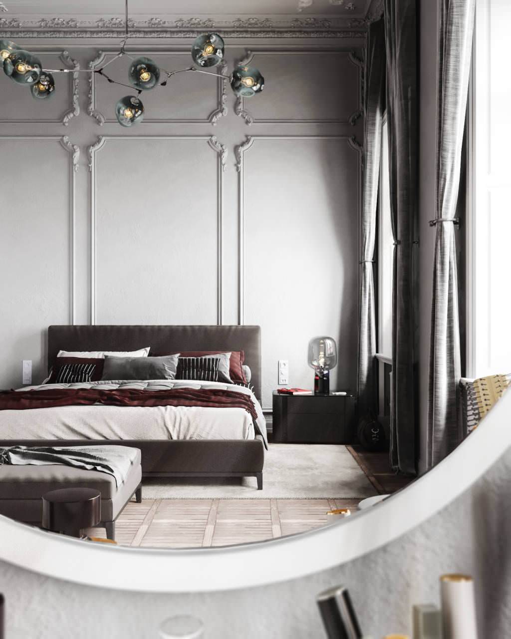 One bedroom apartment 65 m² in eclectic style