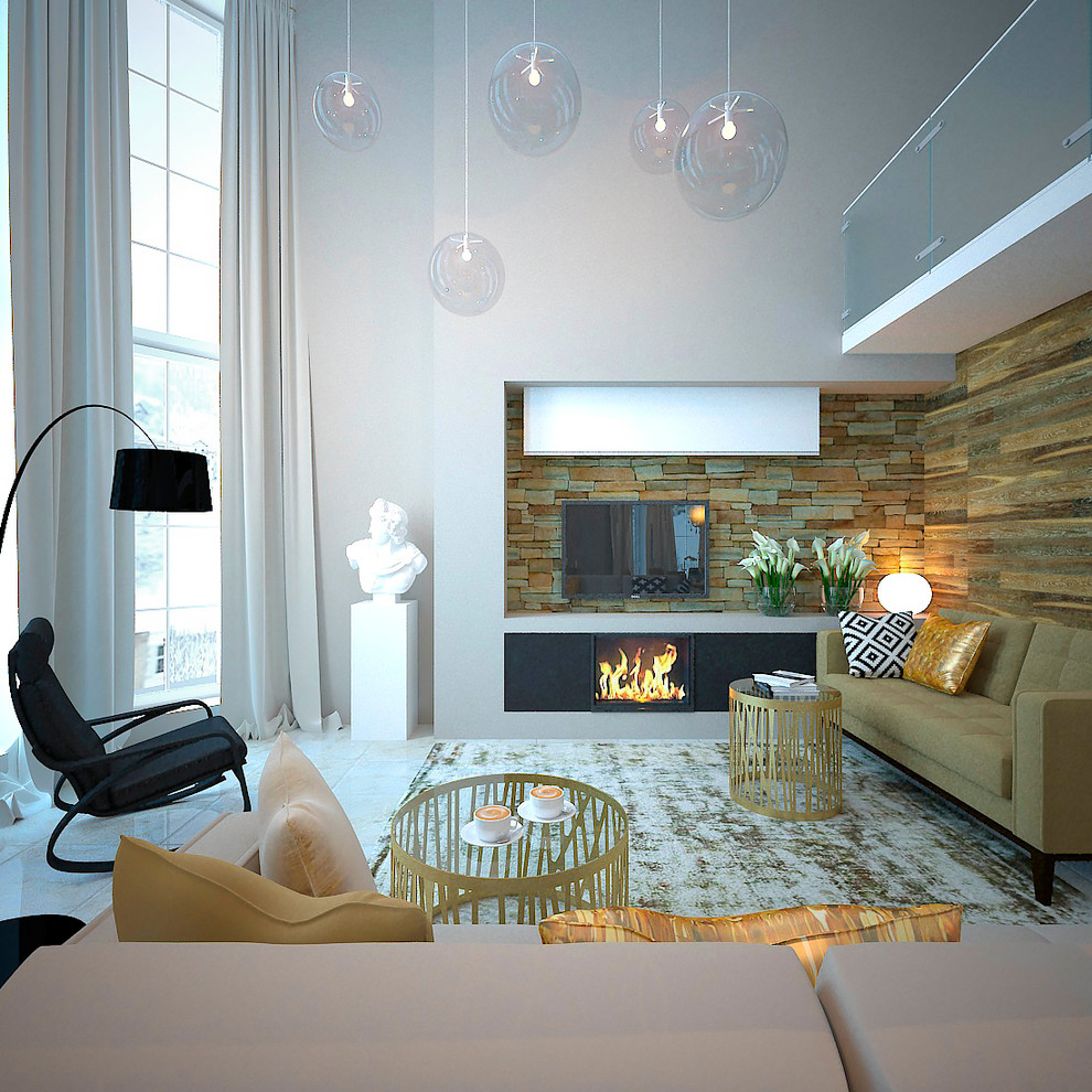 Дизайн интерьера первого этажа дома под Чебаркулем